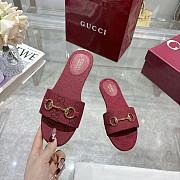 Women's slide sandal with Horsebit Red - 5