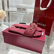 Women's slide sandal with Horsebit Red - 4