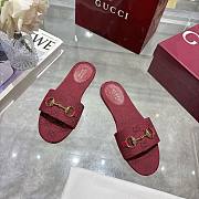 Women's slide sandal with Horsebit Red - 2