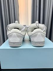 Lanvin Leather Curb sneaker Grey White - 4