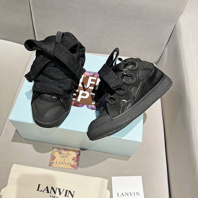 Lanvin Leather Curb sneaker Black - 1