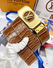 Louis Vuitton Alligator Belt Brown - Width 4cm - 5