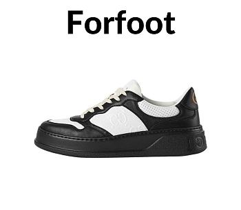 GUCCI Gucci GG Embossed Sneaker 'Black White Leather'