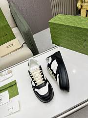 GUCCI Gucci GG Embossed Sneaker 'Black White Leather' - 5