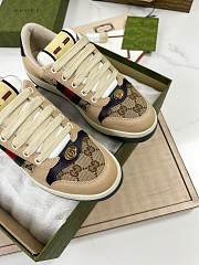 Gucci Screener Trainer Beige leather and GG canvas - 4