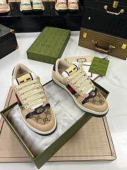 Gucci Screener Trainer Beige leather and GG canvas - 3