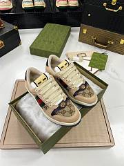 Gucci Screener Trainer Beige leather and GG canvas - 2