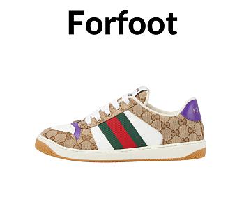 Gucci Screener sneaker Beige and dark brown Original GG canvas