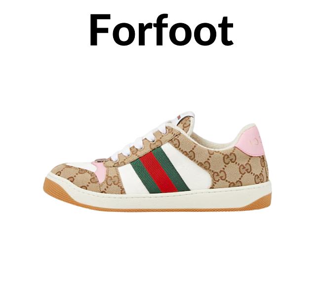 Gucci Women's Screener trainer in beige and dark brown Original GG canvas - 1