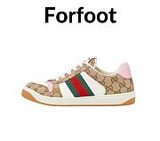 Gucci Women's Screener trainer in beige and dark brown Original GG canvas - 1
