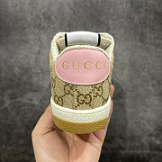 Gucci Women's Screener trainer in beige and dark brown Original GG canvas - 5