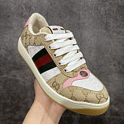 Gucci Women's Screener trainer in beige and dark brown Original GG canvas - 4