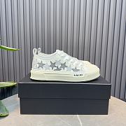 AMIRI White & Gray Stars Court Low Sneakers   - 5