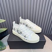 AMIRI White & Gray Stars Court Low Sneakers   - 2