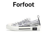 Dior White Vinyl And Mesh Lace Up B23 Sneakers - 1