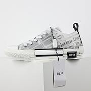 Dior White Vinyl And Mesh Lace Up B23 Sneakers - 2