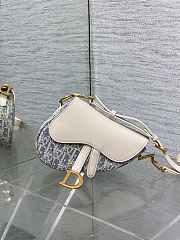 Dior Mini Soft Saddle Bag with Strap Blue - size: 19.5 x 6 x 15cm - 1