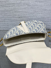 Dior Mini Soft Saddle Bag with Strap Blue - size: 19.5 x 6 x 15cm - 2