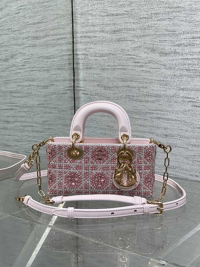 Dior Lady D-Joy Micro Bag Cherry Red - size: 16.5cm - 1