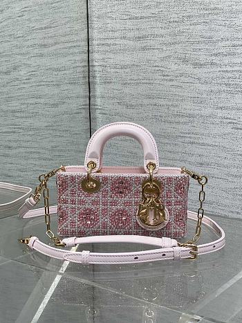 Dior Lady D-Joy Micro Bag Cherry Red - size: 16.5cm