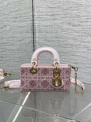 Dior Lady D-Joy Micro Bag Cherry Red - size: 16.5cm - 5