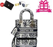 Dior Medium Lady D-Lite Bag size 24 cm  - 1