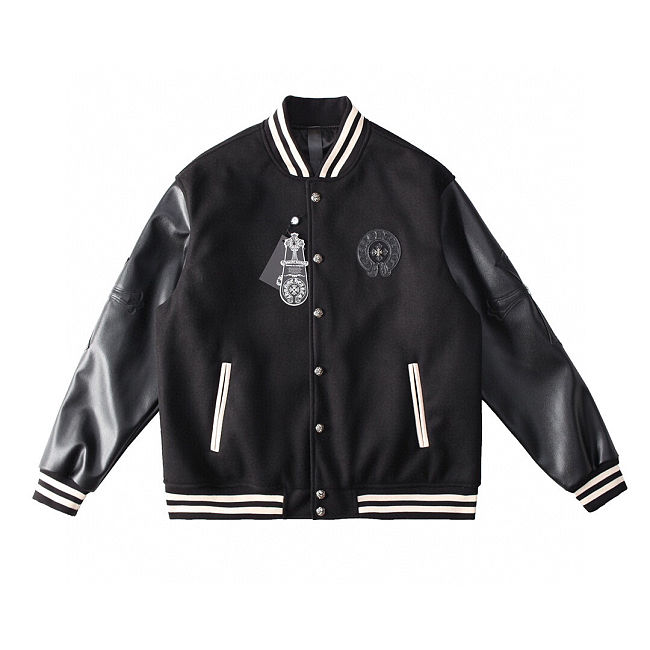 Chrome Hearts Leather Jacket Black - 1