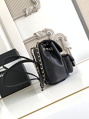 CHANEL Pre-Owned Mini Duma Backpack Black - size: 17.5x16.5x10cm - 2