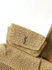 YSL ICARE IN RAFFIA - size: 37-55x43x5cm - 3