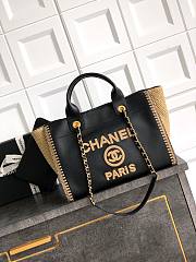 Chanel Deauville Handbag Brown Black - size: 50*30*22cm - 1