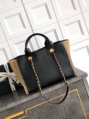 Chanel Deauville Handbag Brown Black - size: 50*30*22cm - 3