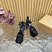 Christain Louboutin Cassia Lace Up Black - Height: 10cm - 2