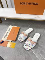 LV x TM 6AM Flat Mule White - 3