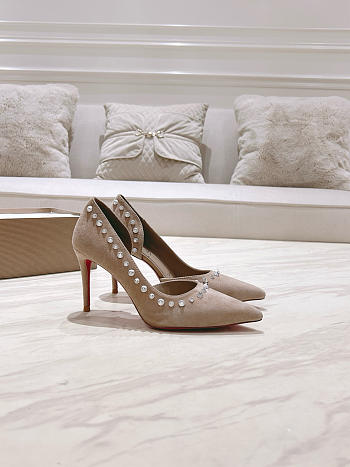Christian Louboutin  Courreges Diving Crystal' Pumps Beige