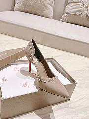 Christian Louboutin  Courreges Diving Crystal' Pumps Beige - 2