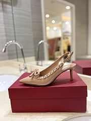 Valentino Garavani Rockstud Slingback Pumps - Height: 6cm - 3