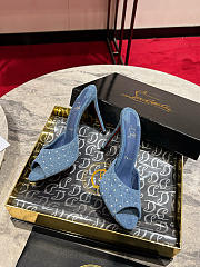 Christian Louboutin Me Dolly Plum Strass - Height: 10cm - 5