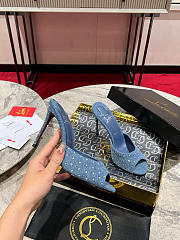 Christian Louboutin Me Dolly Plum Strass - Height: 10cm - 4