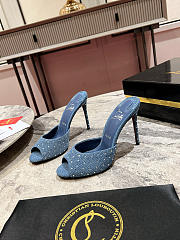 Christian Louboutin Me Dolly Plum Strass - Height: 10cm - 3