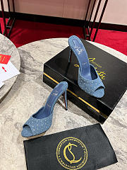 Christian Louboutin Me Dolly Plum Strass - Height: 10cm - 2