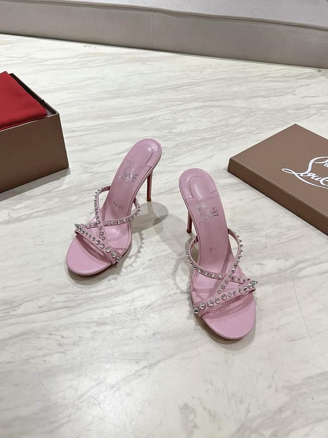 Christian Louboutin Tatoosh Spike Pink - Height: 10cm - 1