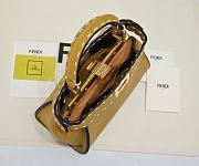 Fendi Peekaboo I See U medium handbag 'Yellow' - size: 23cm - 4