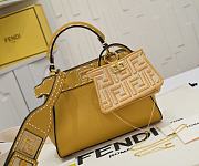 Fendi Peekaboo I See U medium handbag 'Yellow' - size: 23cm - 3