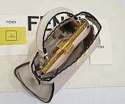 Fendi Peekaboo I See U medium handbag white - size: 23cm - 4