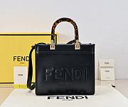 Fendi Sunshine Leather Black - size: 25cm - 1