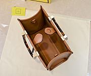 Fendi Sunshine Leather Brown - size: 25cm - 3