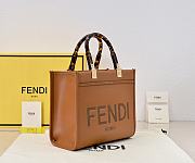 Fendi Sunshine Leather Brown - size: 25cm - 2
