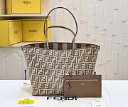 Fendi Roll Large Reversible shopper in Pequin - size: 35x22×19.5CM - 1