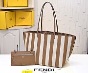 Fendi Roll Large Reversible shopper in Pequin - size: 35x22×19.5CM - 4