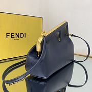 Fendi First Small Black nappa leather bag - size: 26x9.5x18cm - 3